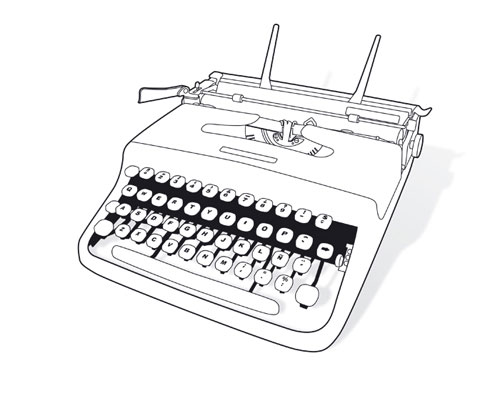 Vector illustration: Typewriter